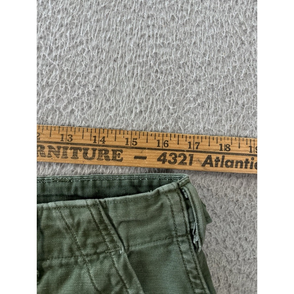 Vintage US Army OG-507 Baker Trousers Womens 34x23 Button Fly Distressed Patched - Picture 13 of 16